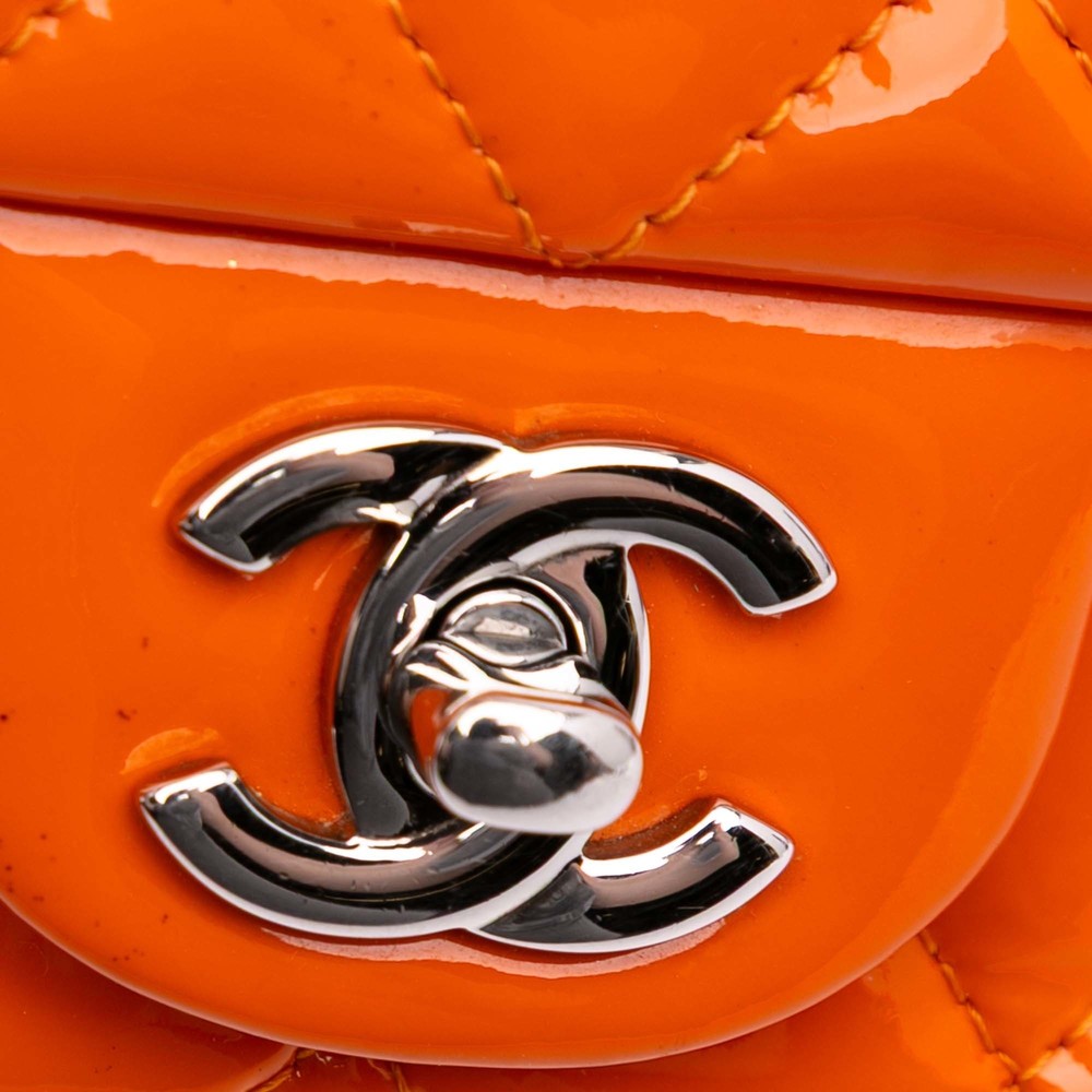 Pre-Loved Chanel Mini Rectangular Classic Patent Single Flap - Picture 8 of 10